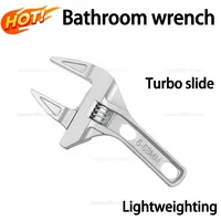 Universal Bathroom Repair Set 16-68mm Pipe Wrench Nut Key Adjustable Spanner Hand Tool for PlumbingFaucetRepairs and Maintenance