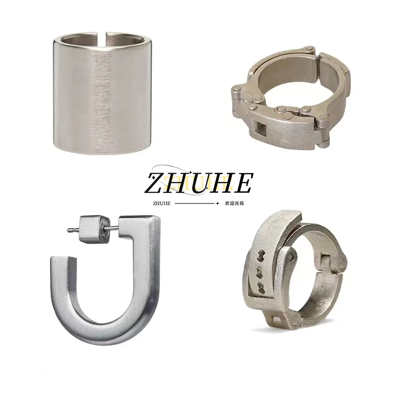 2024 Nuovi orecchini per l'industria pesante in acciaio inossidabile stile Cyberpunk per regali per feste di gioielli per uomini e donne