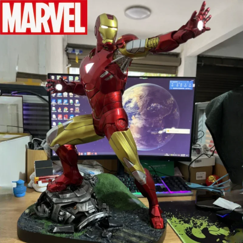 

Avengers Iron Man Mk6 Anime Figures Iron Man Mk6 Large Figurine Luminous Figures Gk Model Ornaments Boyfriend Birthday Gift