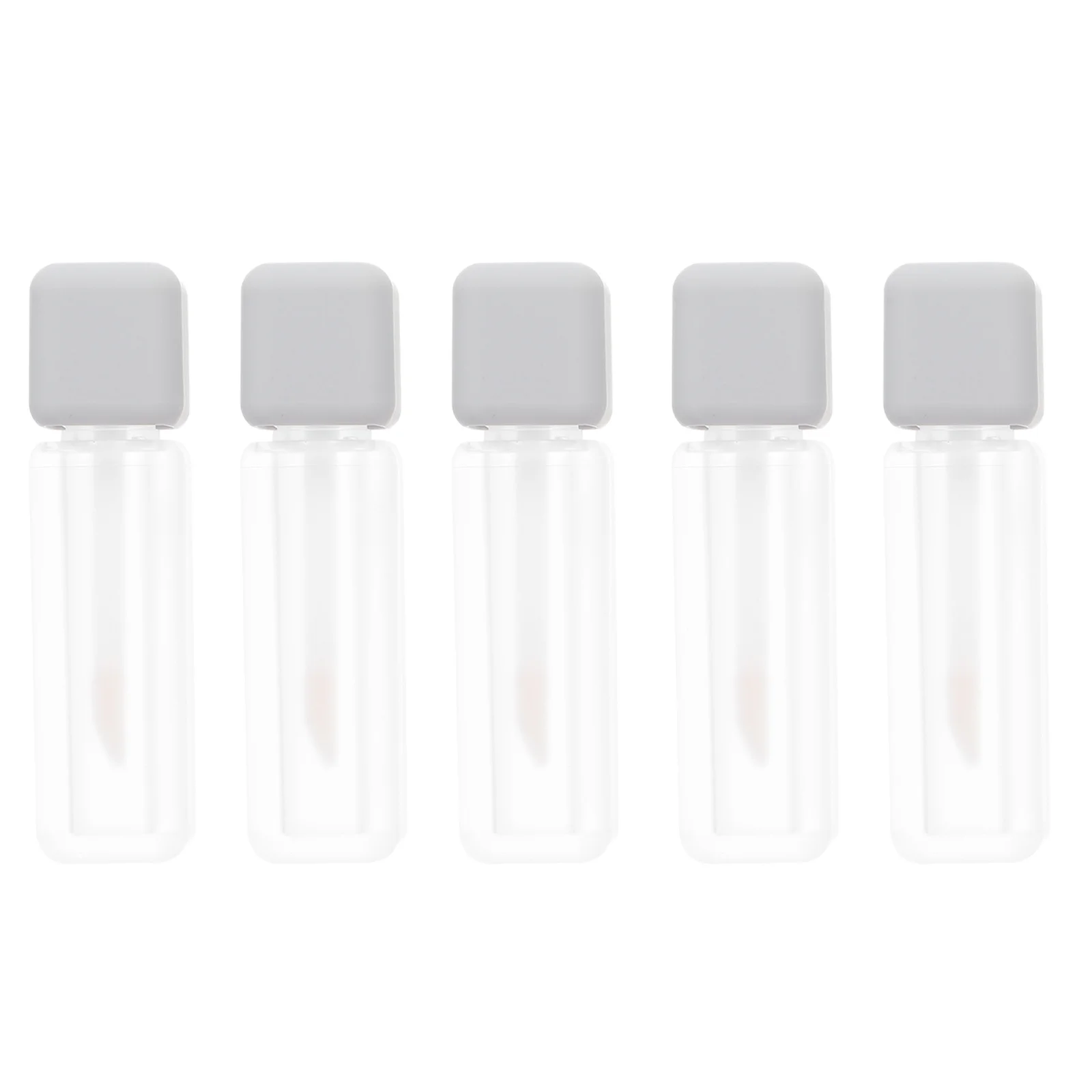 5Pcs Lip Gloss Tubes Compact Mini Cylindrical Empty Lipstick DIY Tubes Travel Lip Color Bottles Mini Lipstick Bottles