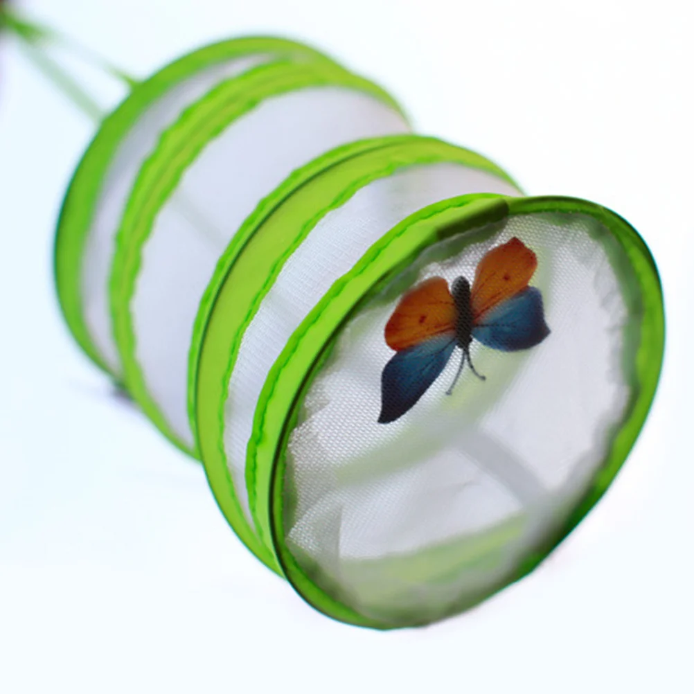 Foldable Insect Habitat Cage 14X15Cm Pop-Up Mesh Net For Catching Butterflies Mantises Wasps Outdoor Biology Learning Tool