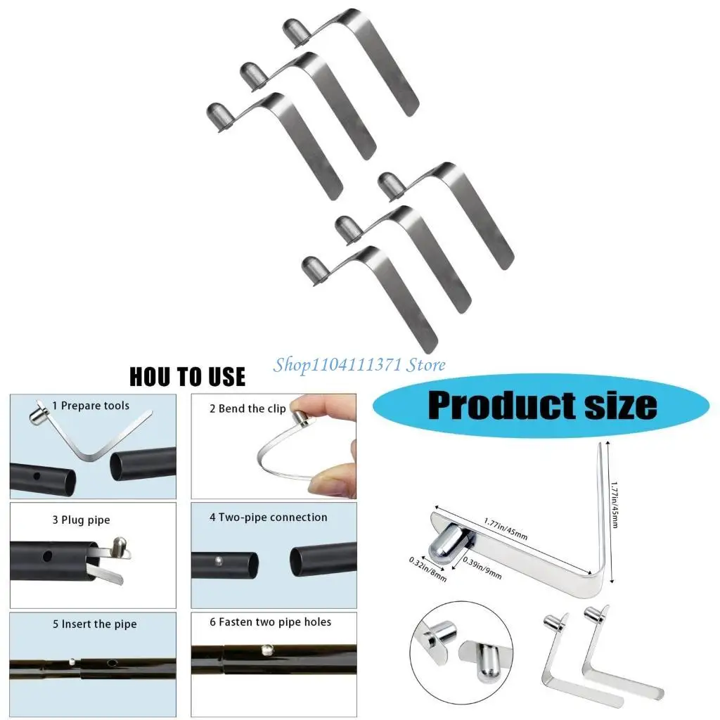 

P9FC 6pcs Металлические каяки пружины пружинная зажимная зажимная зажимная зажим