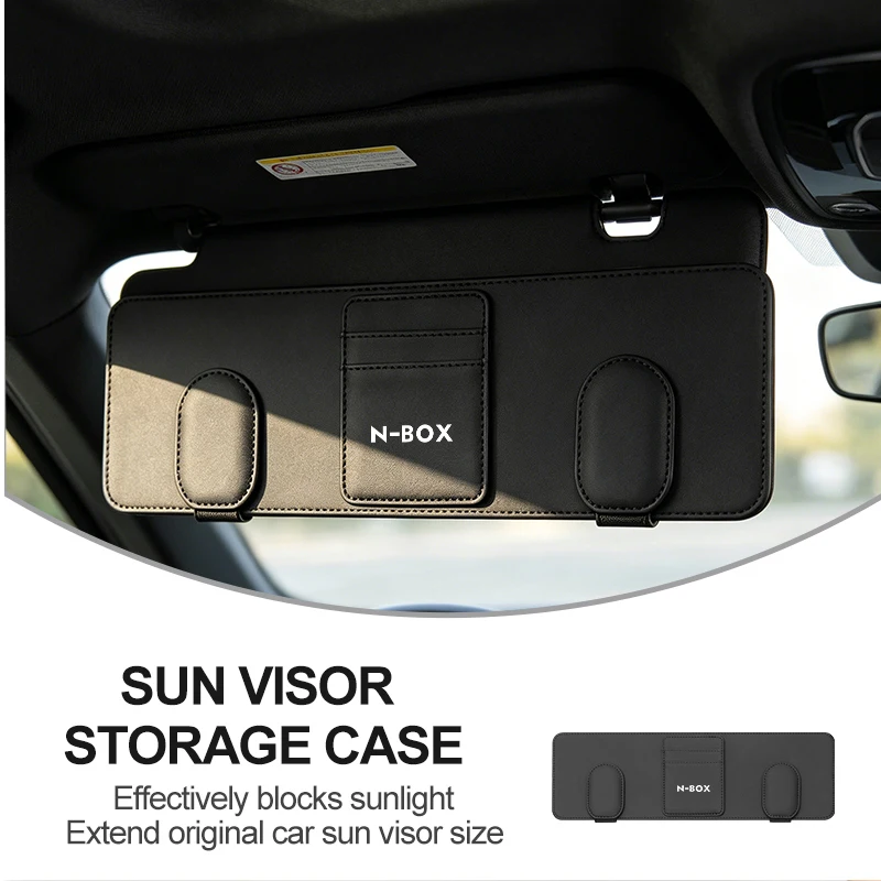 Clip de lunettes de soleil pour pare-soleil de voiture Honda, étui à lunettes en cuir, support NBOX Civic CRV BRV HRV Insight Pilot Passport