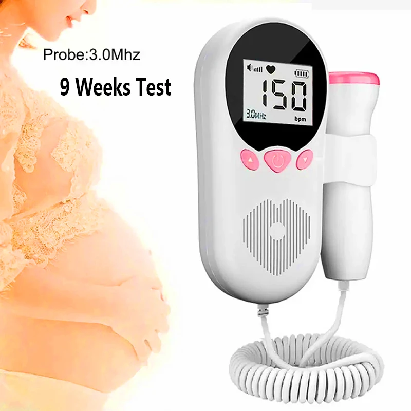 3.0HZ Doppler Fetal Heart Rate Monitoring Home Pregnant Women Listen To Baby Fetal Movement Ultrasound Stethoscope Fetal Doppler