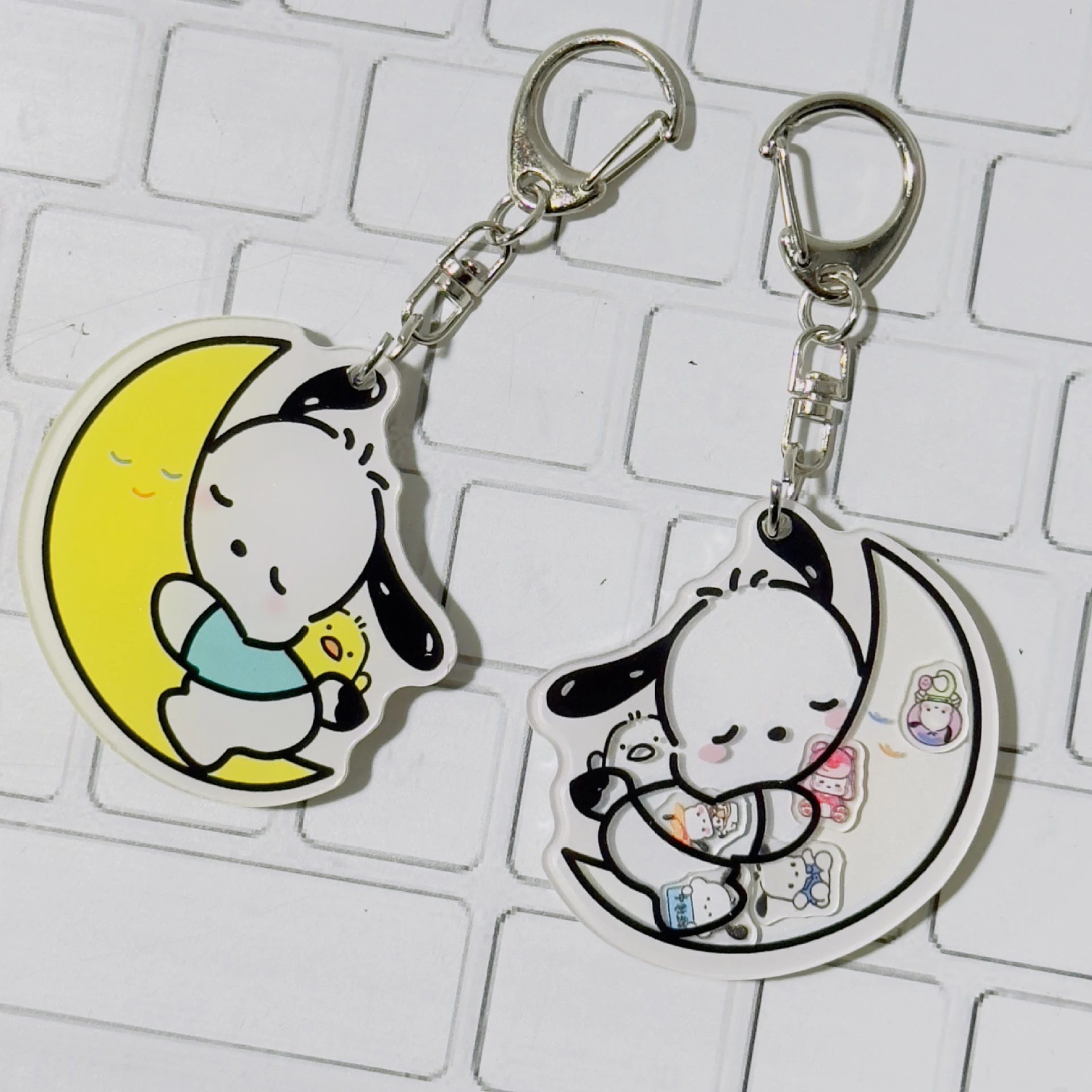 Kawaii Sanrio Shaker Key Holder Keychain Hanger Accessories Cute Anime Shaker Car Keychain Charms Pendant Ornaments Girls Gift