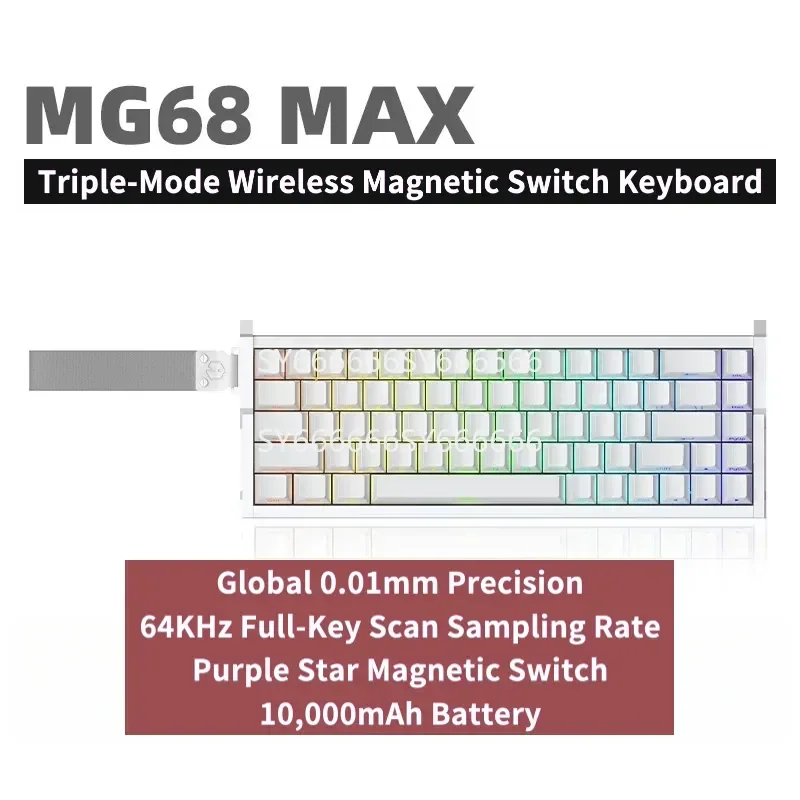 Mechanical Gaming Keyboard For IROK MG68 MAX 8K Magnetic Switch 0.001mm Quick Trigger Hot Swap SOCD Triple-Mode Waterproof