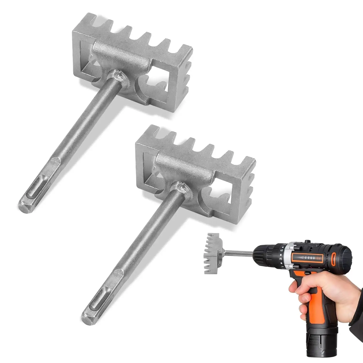 Square Hole Cutter for Electrical Box, Manganese Steel Rectangle Slot Cutter for Electric Hammer, Fast Wall Square Hole Puncher