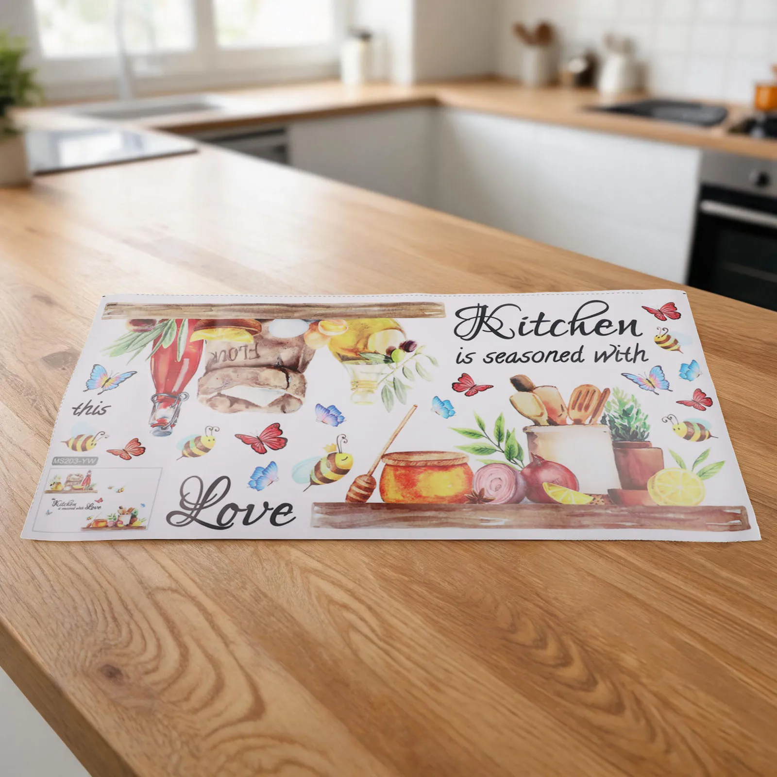 Quick Installation Wall Decal Design Wall Sticker Removable PVC Kitchen Wall Decal Works On Smooth Surfaces Waterproof