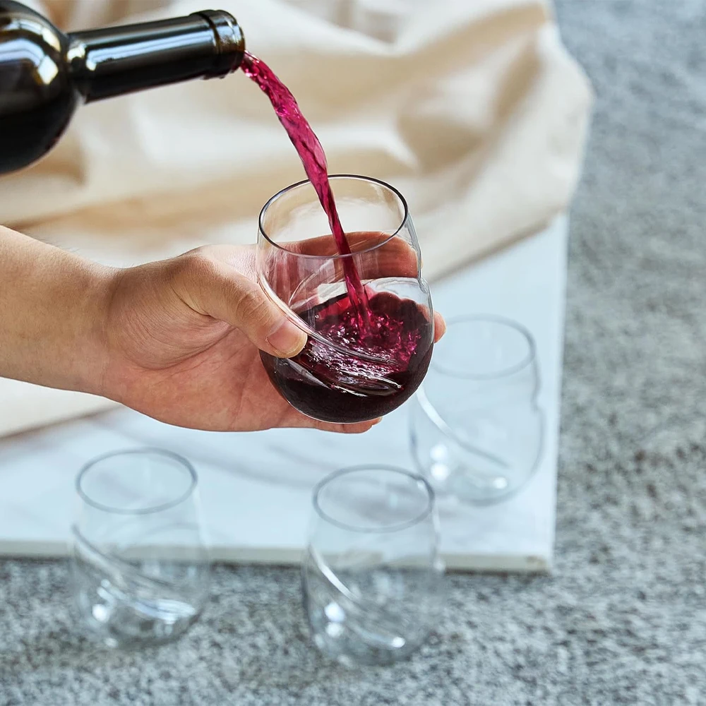 

F5 1 Piece Whiskey Glass Cup 13oz/400ml Novelty Shape BPA Free Reusable Wine Glass Perfect for Family Gatherings Cocktail Party