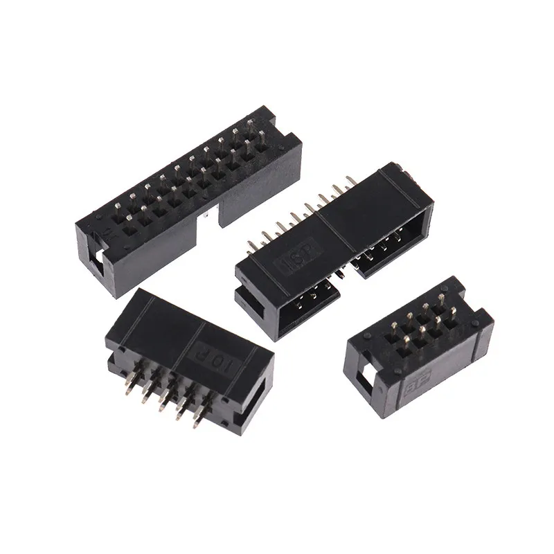 2.54MM Simple cow horn straight needle socket cable plug JTAG socket IDC3-6P/8P/10P/12P/20P/40P/50P connector terminal block