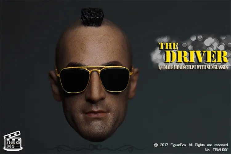 FIGURE BOX 1/6 Male Soldier The Driver Head Carving Give Away Metal Glasses Fit 12'' Action Figure Model Toy In Stock