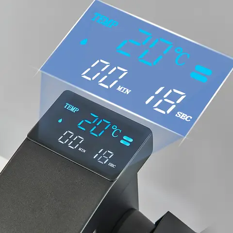 Smart digital display Tvättställsblandare Varmt kallt vattentemperatur LED-tvättställsvattenfallsblandare Badrumsblandare 11 best sales smart kran - №5