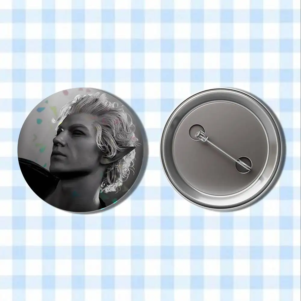 B-Baldurs بوابة 3 Astarion شارات زر مستدير الإبداعية دبوس بروش شارة حقيبة اكسسوارات الديكور المشجعين جمع الأصدقاء الهدايا #5