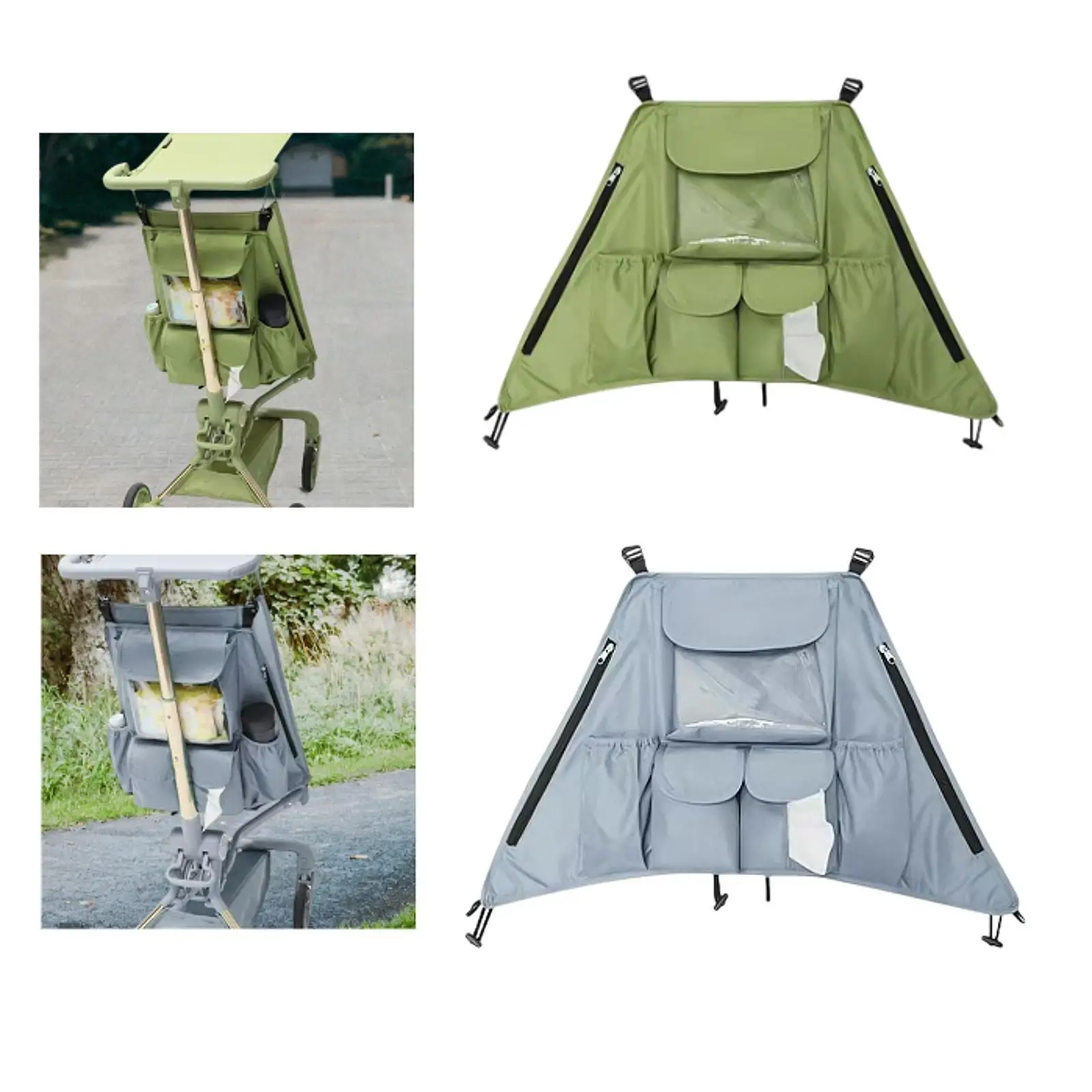 

Stroller Organizer Bag Diaper Bag Detachable Portable Universal Pram Bag Stroller Hanging Bag for Travel Outdoor Diaper Nappy