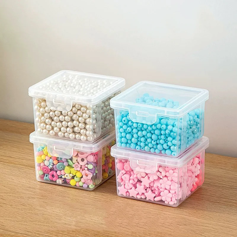 Large Capacity Transparent Plastic Storage Box Is Used for Storing Miscellaneous Small Items Such as Screw Parts, Bead Storage,