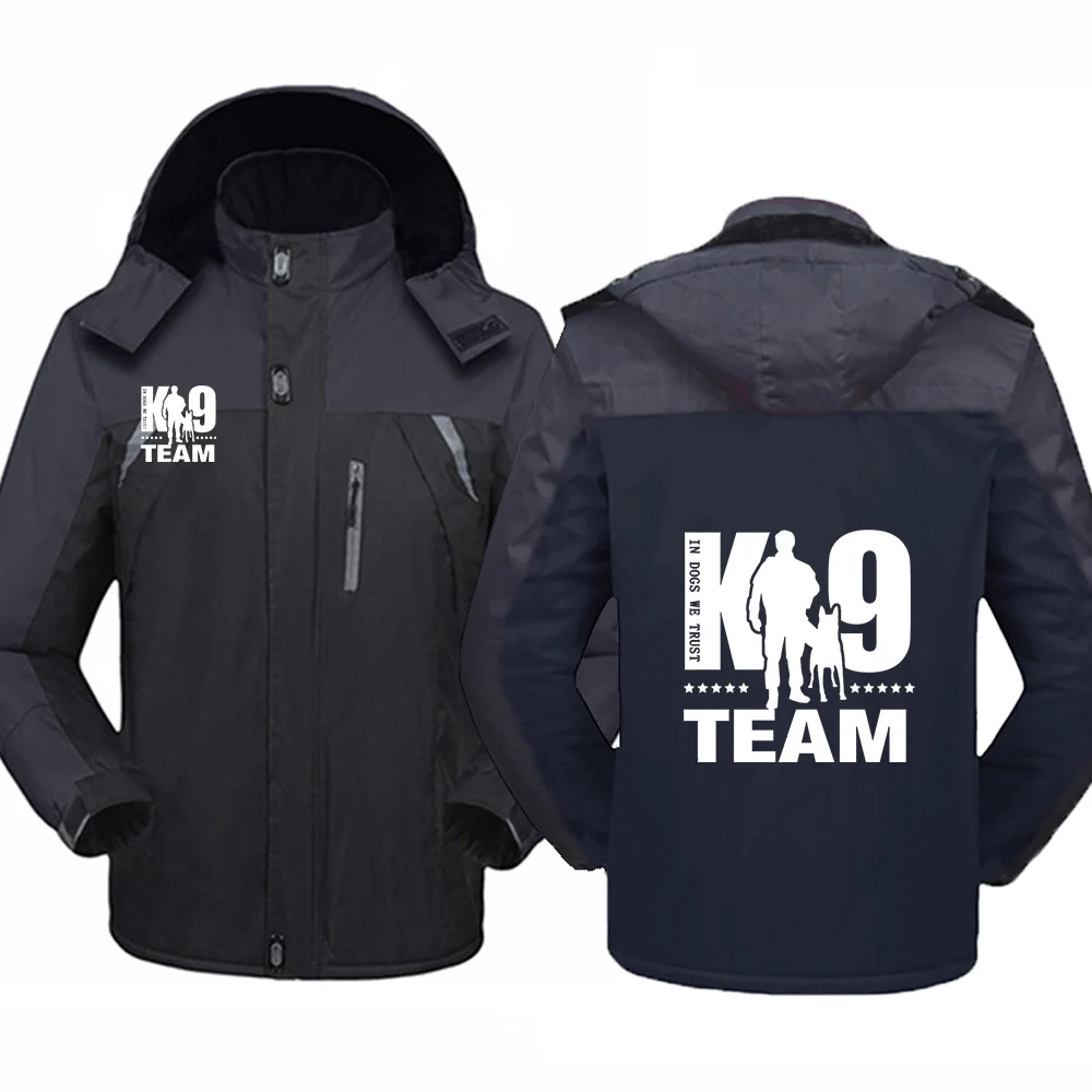 

TRAINER K9 Team K9 Unit Malinois Men's Autumn Winter Waterproof Windbreaker Fashion Coat Outerwear Hight Quality Clothing