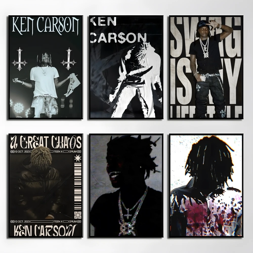 

Rapper Singer K-Ken Carson Poster Elegant And Affordable Wall Art Stickers For Dormitory Living Room And Bedroom Spaces