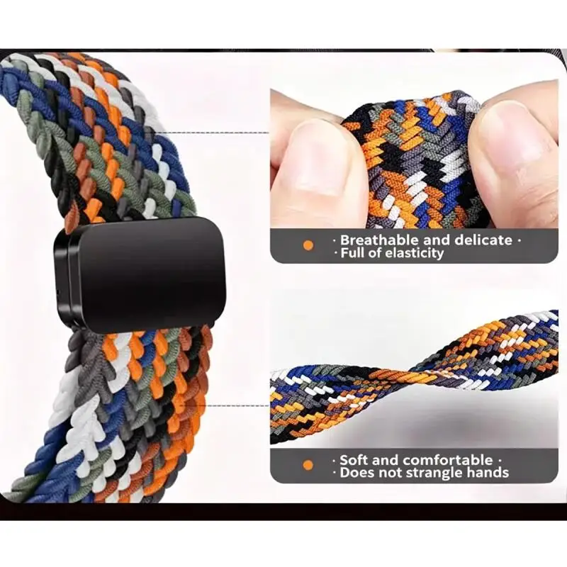 18mm Nylon-Elastikband für Casio AE1200/1300, magnetisches, atmungsaktives Armband für F91W/W218/F108/A159 A158 A168 A169, geflochtenes Band – Detail 12