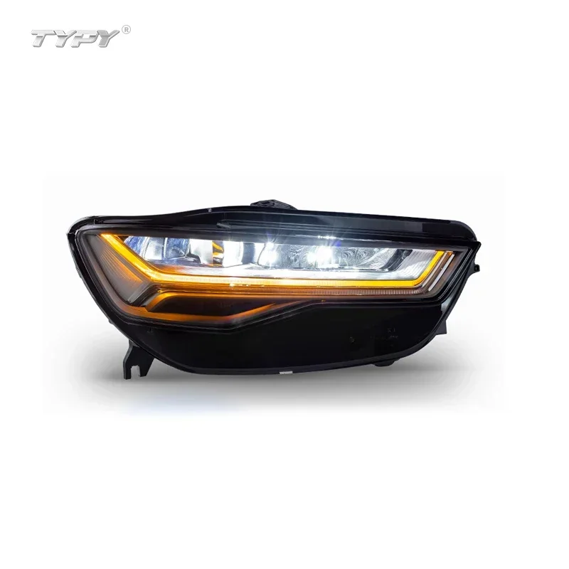 Upgrade LED Strip Head Lamp Full Led Car Headlamps Car Lamp Headlights For Audi A6L 2012-2018