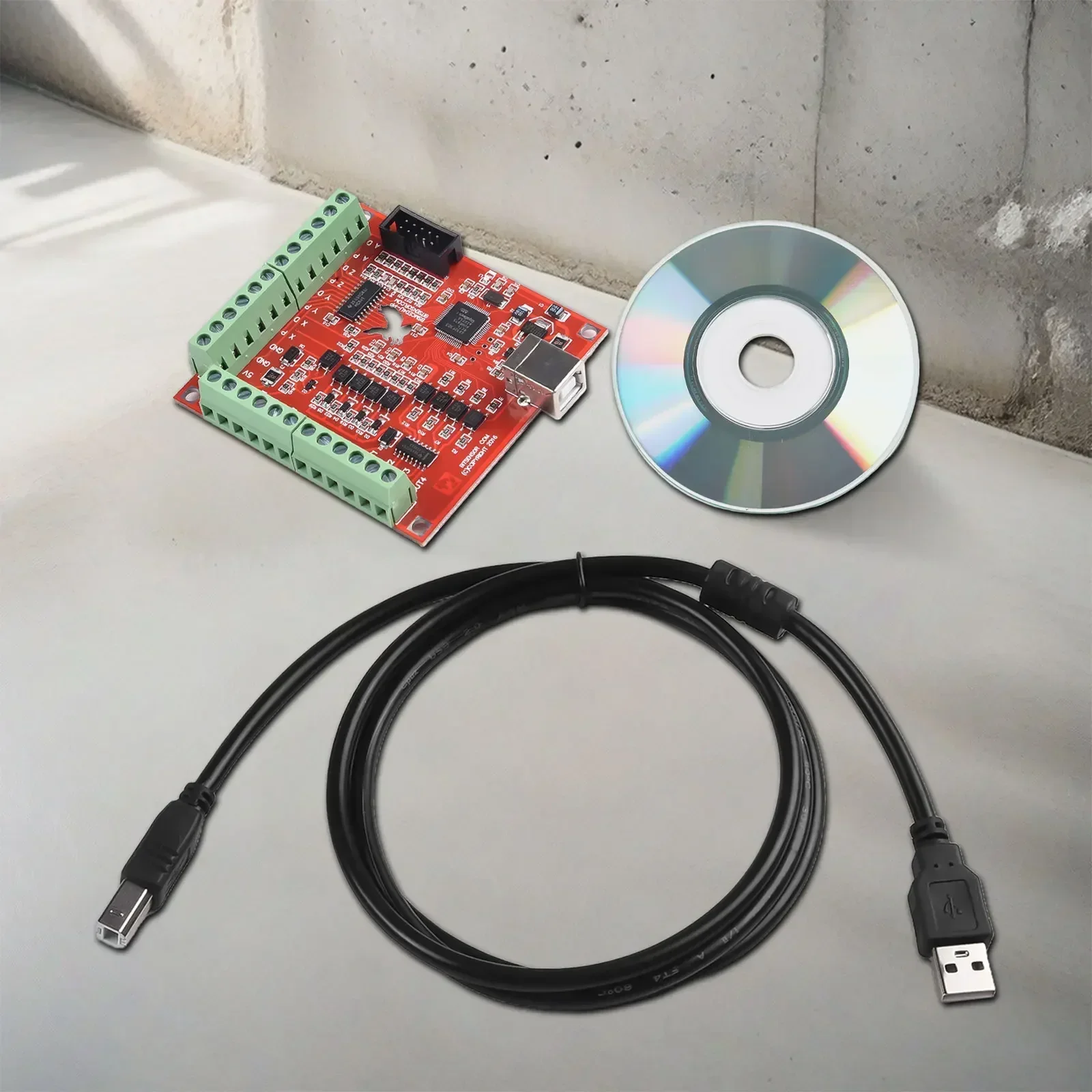 

1 комплект USB MACH 3, 100 кГц, коммутационная плата, 4-осевой интерфейсный драйвер, контроллер движения с ЧПУ, 3,15x3,03 дюйма, 24 В постоянного тока, источник питания