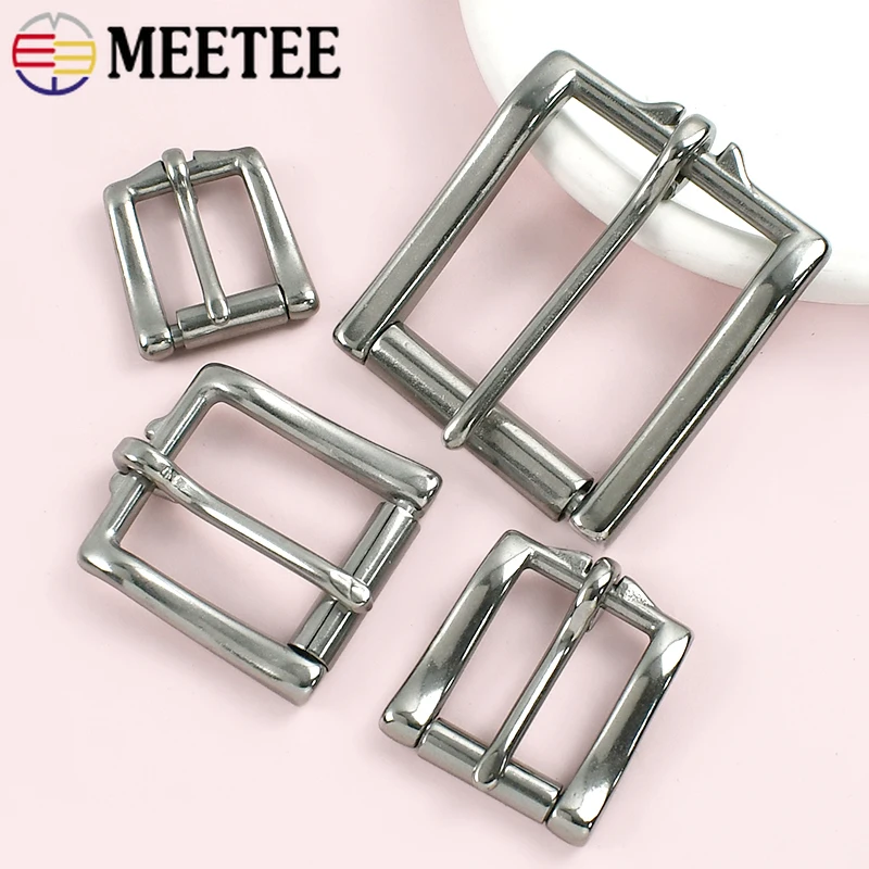 

1/2Pcs 17-38mm Stainless Steel Belt Buckles Men Jeans Pin Buckles Bag Strap Waistband Adjust Hook DIY Leather Crafts Accessories