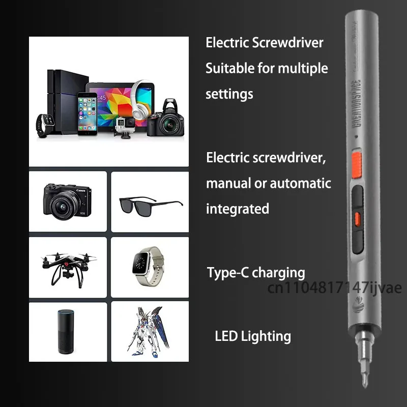 

Mini Cordless Screwdriver Set Multifunctional Electric Screwdriver Cordless Professional Screwdriver with LED Light Repair Tool