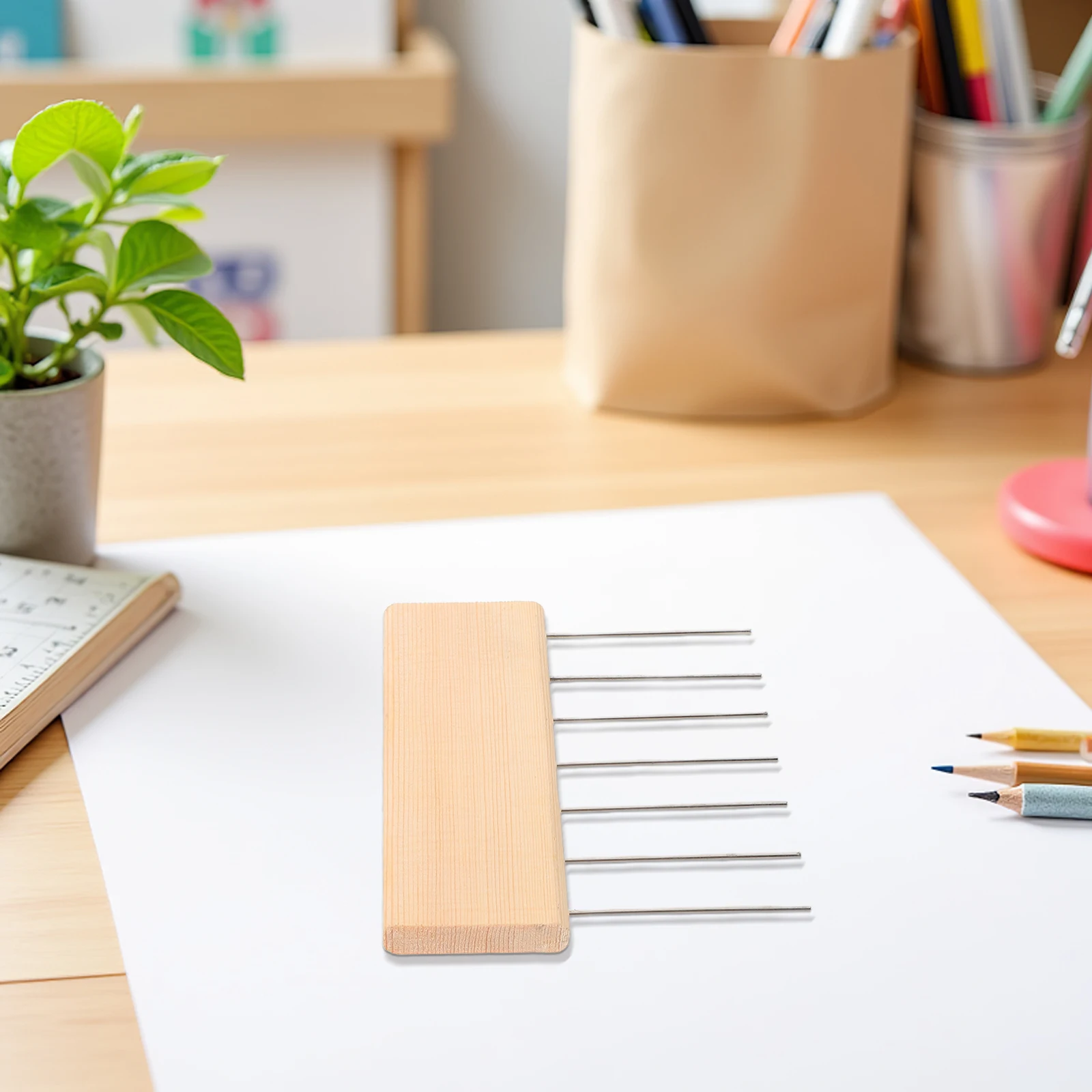 

4pcs Textured Paint Scraper: Water Marbling Paint Tool Texture Comb With Wood Handle - Painting Accessories For Artists Fluid