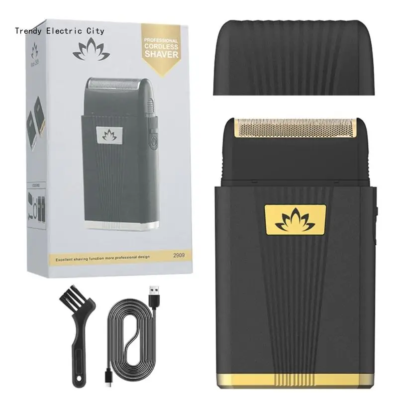 Herren Elektrorasierer Wasserdichter Säbelrasierer Akku-Bartschneider Wiederaufladbare Pflege Rasieren Haarentfernung R9CD