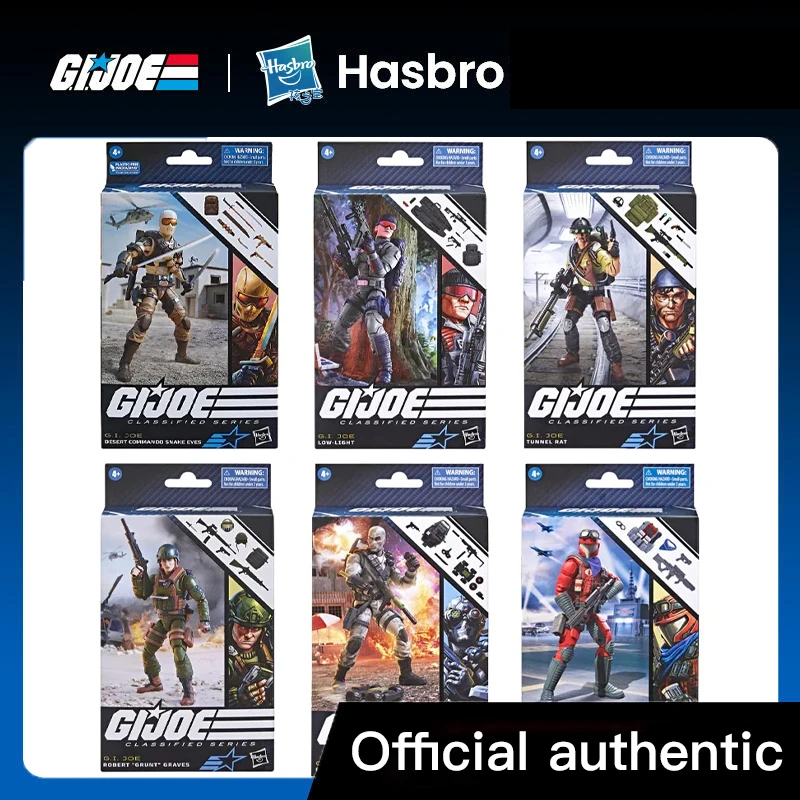 Hasbro G.i. Joe Fireflv/low-Light/tunnel Rat/robert Grunt Graves/crimson Viper/snake Eyes 6In Action Figure New in Stock