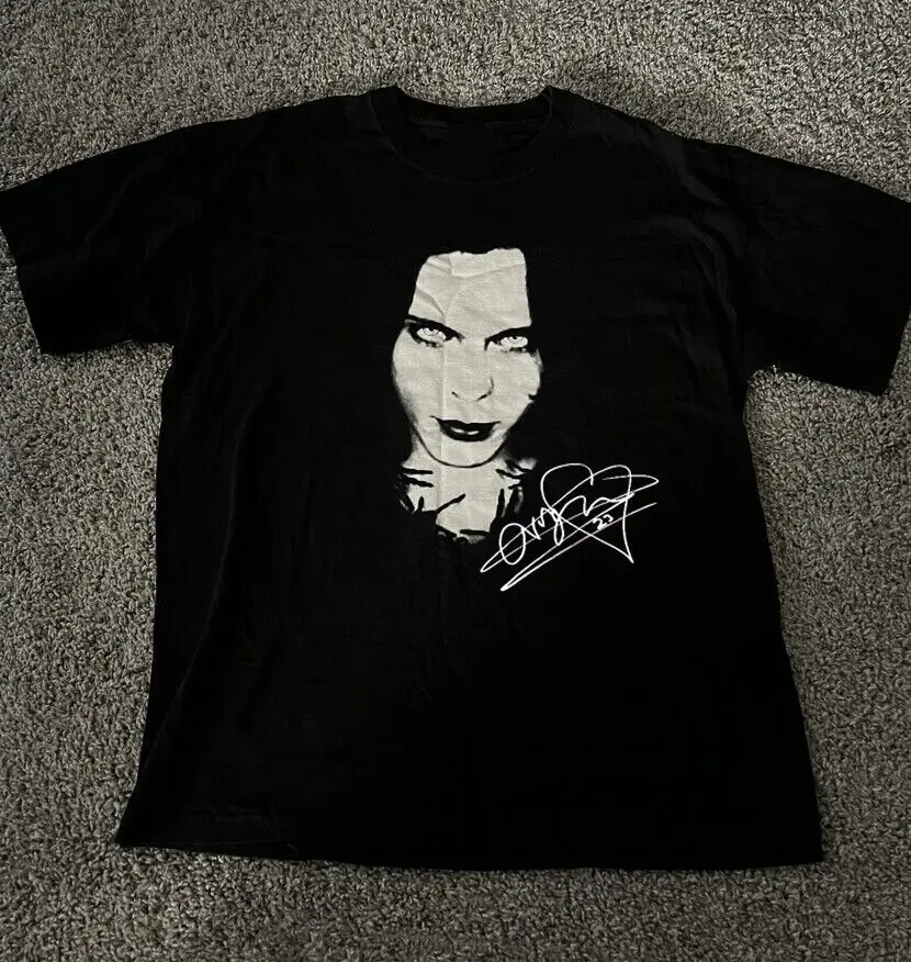 Vtg Ville Valo Him Band Face To Face Cotton Black Full Size Unisex Shirt A153 long sleeves