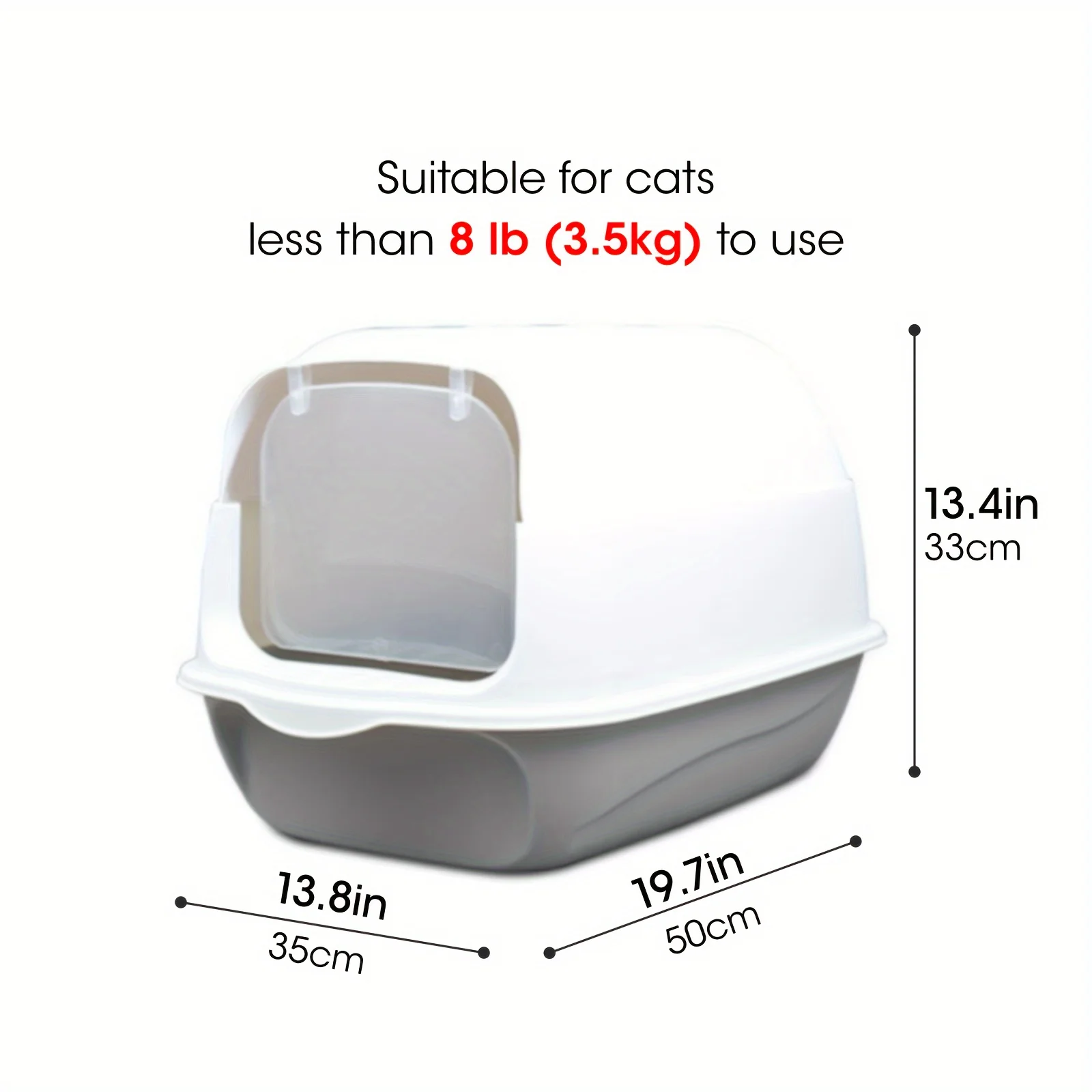 Fully Enclosed Cat Toilet Litter Box, Cat Products Are Easy To Clean and Splash Proof, Suitable for Small and Medium-sized Cats