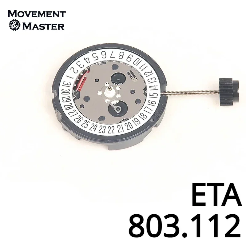 Eletrônico Assista Movimento Acessórios, Novo, ETA 803.112, Quartz, 3 mãos, Data em 3/6