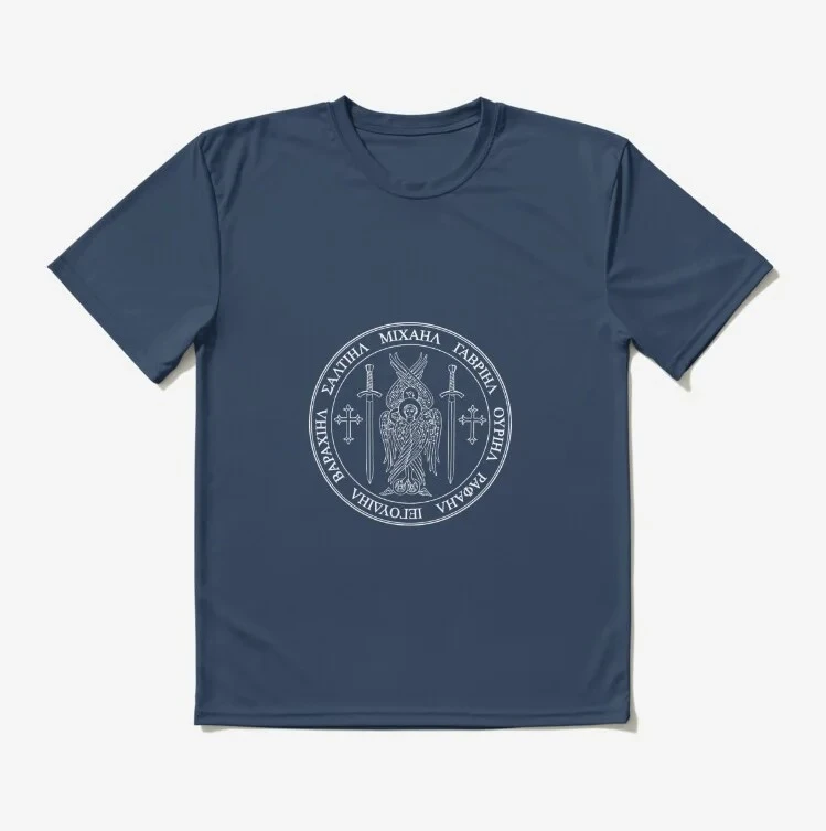 St Michael Catholic Angel Defender Archangel T-Shirt 100% Cotton O-Neck Summer Short Sleeve Casual Mens T-shirt Size S-3XL