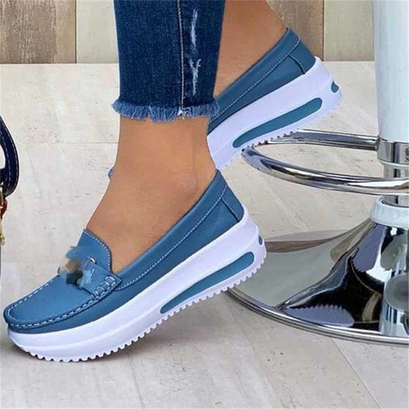 Platform Women\'s Sneakers Fashion Casual Comfortable Slip on Flat White Shoes Women Increase Vulcanize Shoes  Shoes Woman