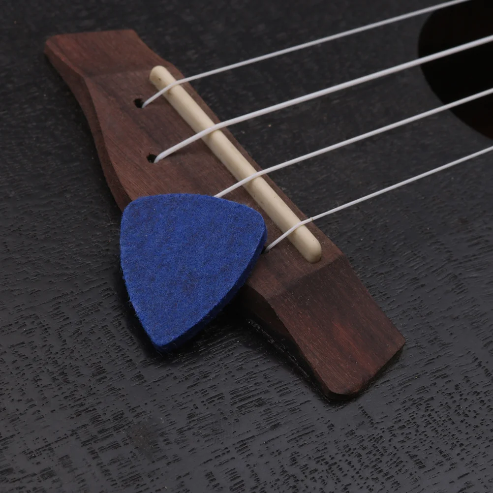 

16Pcs Wool Felt Guitar Plectrums Soft Flexible Guitar Pick for Nylon Strings Ukulele Multi Color Accessories Ukulele Pick