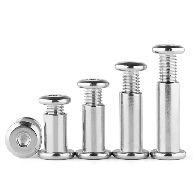 M3 M4 M5 M6 M8 M10 304 Stainless Steel Flat Hex Hexagon Socket Head Furniture Rivet Connector Insert Joint Sleeve Cap Nut