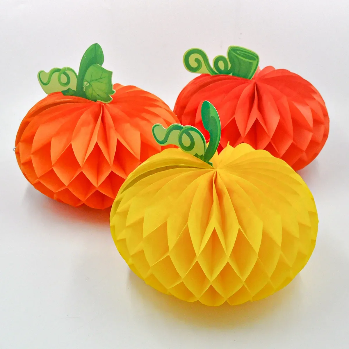 

Pumpkin Honeycomb Ball Halloween Pendant Decoration Thanksgiving Festival Lantern Kindergarten Red Pumpkin Creative Party Decor