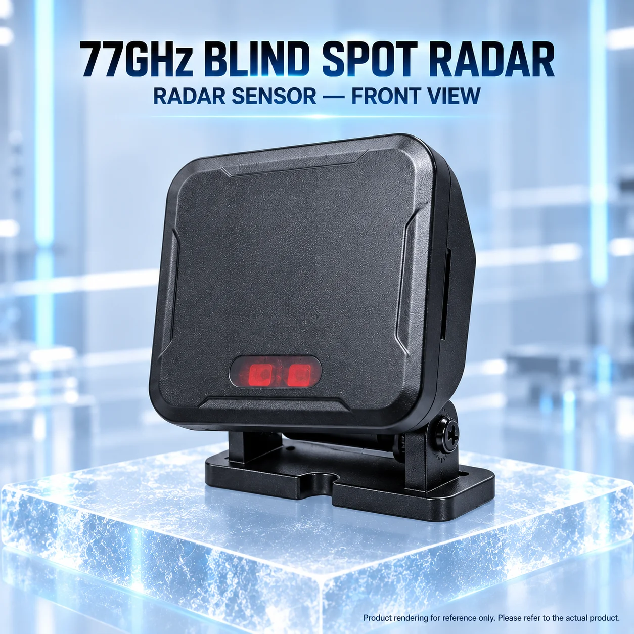 Up to 70m Motorcycle Rear Vehicle Detection, 77GHz BSD LCA Sensor Kit with Dual LED Warning Lights