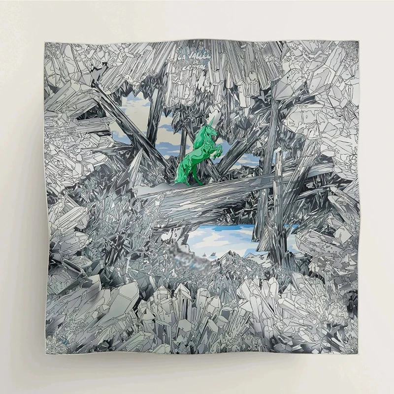 cotton-silk-scarf-women's-00-silk-large-square-scarf-frameable-8-momme-geometric-pattern-multifunctional-scarf