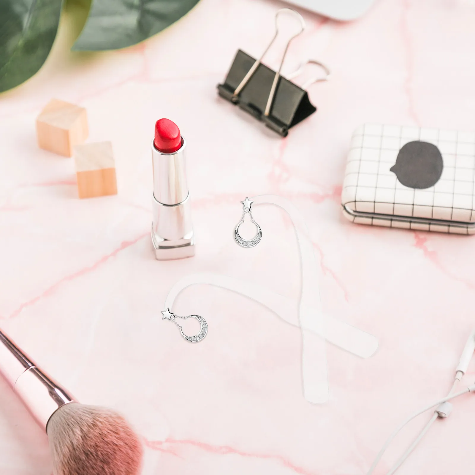 5Pcs Clear Acrylic Earring Display Strip Curved Bend Type for Jewelry Stores Boutiques Retail Use Earring Try Sticks Accessory