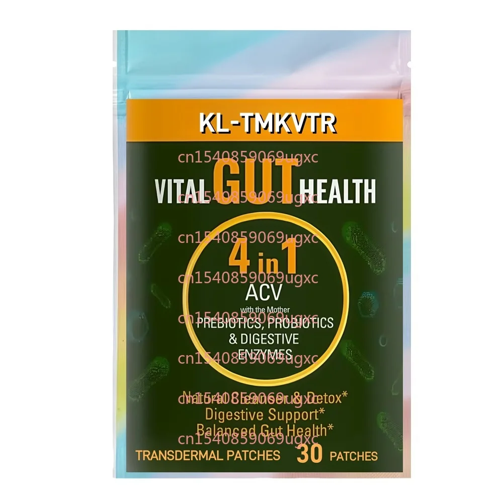 

30 Patches Gut Health Transdermal Patches with Apple Cider Vinegar for Immunity Support and Complete Gut and Digestion Support
