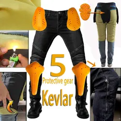 Motorcycle Riding jeans anti-fall summer pants trousers man protectio Added the Aramid fireproof wearable for knee area TZ-011