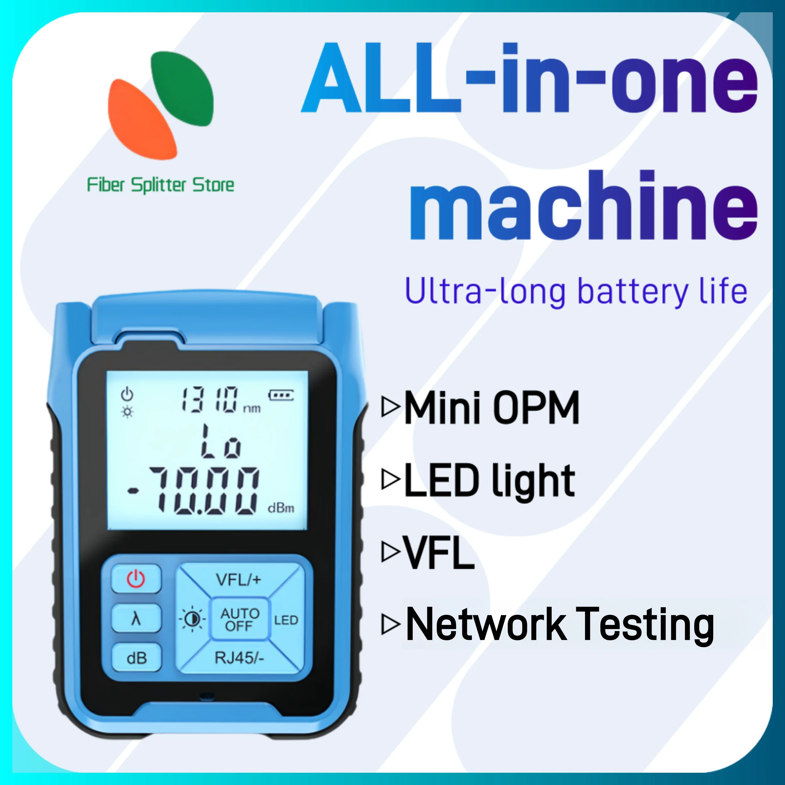 

Mini optical power meter visual fault locator test network cable fiber optic tester 10mW 30mW VFL