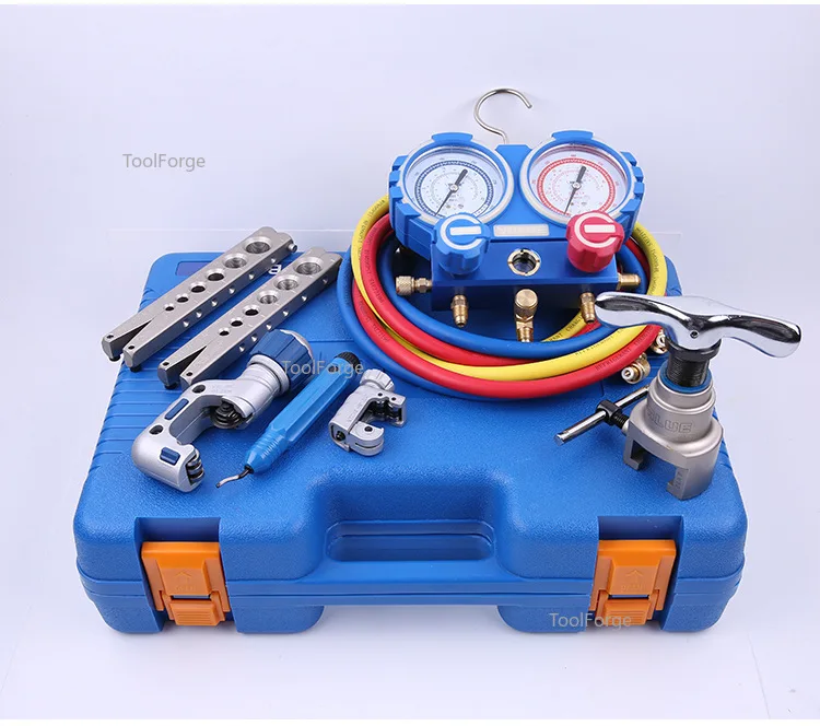 Refrigeration Integrated flaring tool kits VTB-5B Refrigeration tool set Expander set With R410A refrigerant pressure gauge