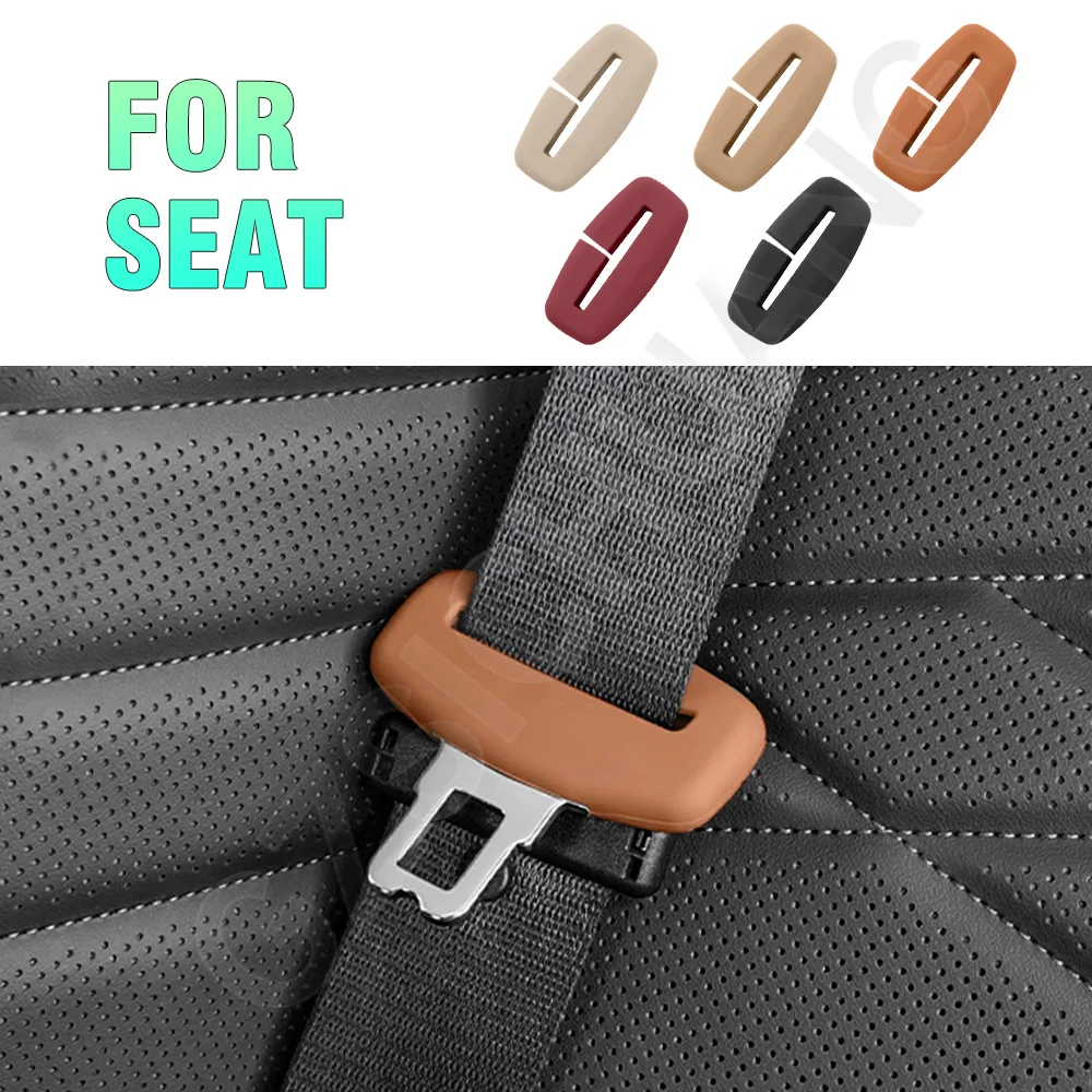 

Car Seat Belt Cover For Seat Ibiza 6L 6J 6F Mk1 2018-2023 Silicone Protective Cover Safety Belt Protection Interior Accessories