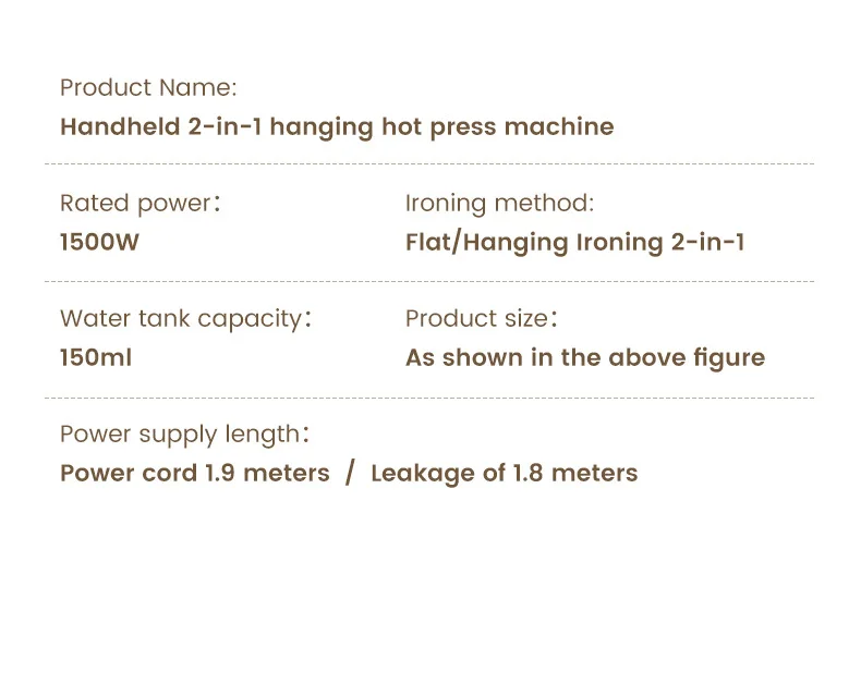 1500 W Dampfglätter Falten Hand Halten Bügeln Maschine Schnell Wärme Haushalt Dampf Handheld Stoff Dampfer für Zuhause Reisen – Detail 13