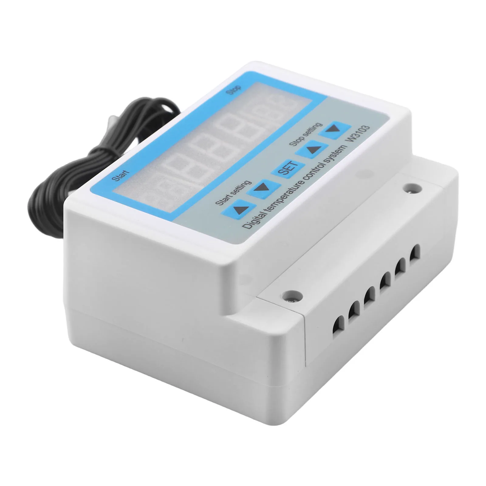 Digital Thermostat 30A 5000W AC 220V DC 12V 24V Temperature Controller Switch -50 To 110C High Power Heating Cooling Control For