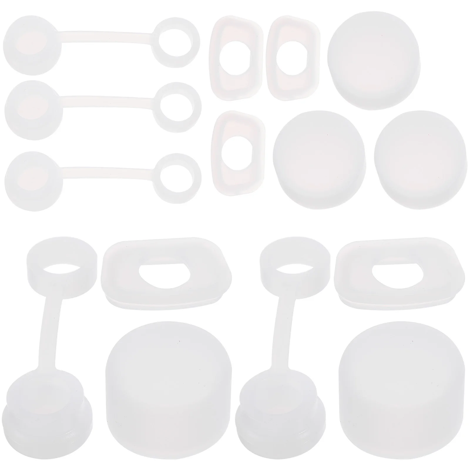 

5 set Silicone Tumbler Stopper Set Leakproof Spill-Proof Straw Covers Caps For Cups Reusable Drink Accessories