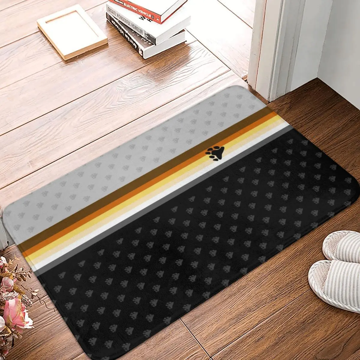 Retro Stripe Pattern Doormat Anti-skid Super Absorbent Bathroom Floor Mats Home Entrance Rugs Kitchen Carpet Hallway Footpad