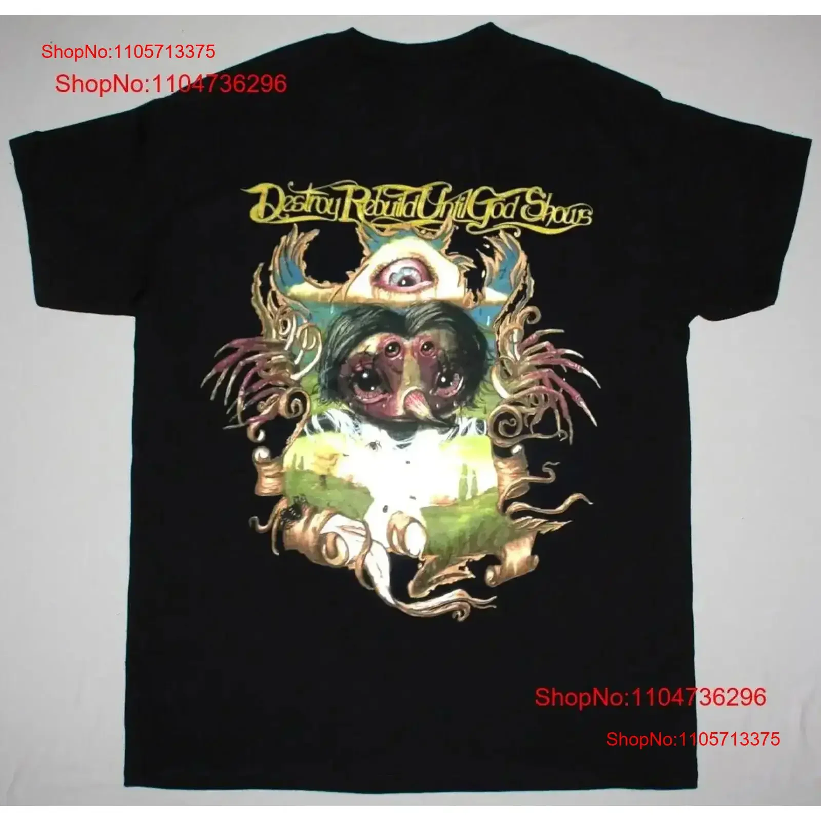 NEW Destroy Rebuild Until God Shows Band All Size T Shirt AM244 vintage Washed Stretched fashion designer clothes Versatile